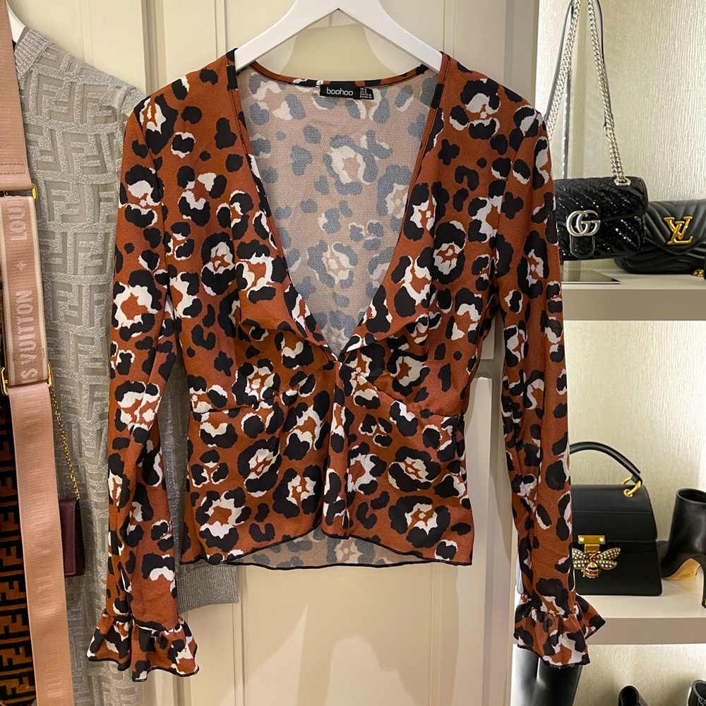 Cheetah print blouse